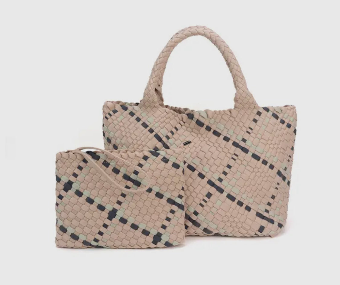 Classy Neoprene Bag with Wristlet (multiple colors)