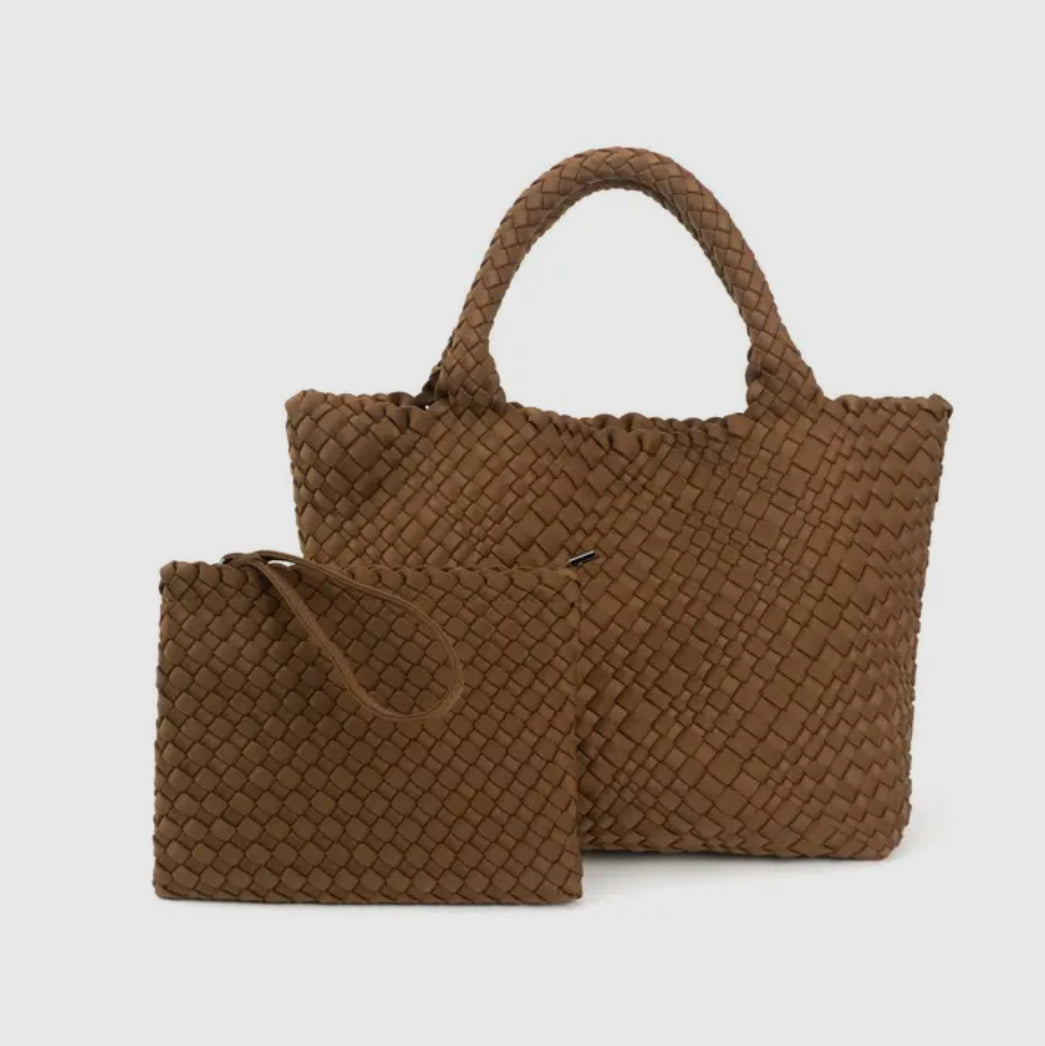 Classy Neoprene Bag with Wristlet (multiple colors)
